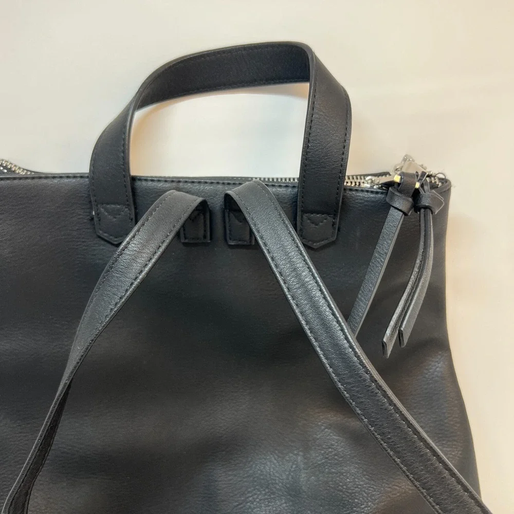 Steve Madden Black Backpack‎ Purse Excellent Condition 14.5